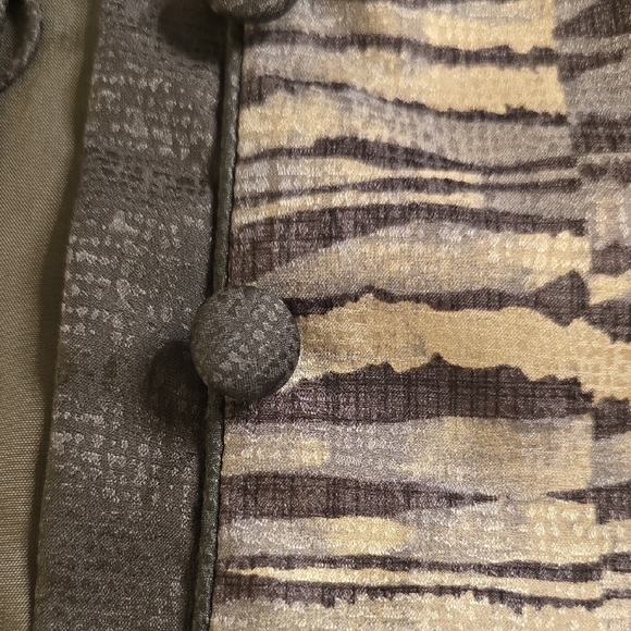 Adrianna Papell Silk Women's Patterned Blazer - Gray and Silver - Picture 14 of 15